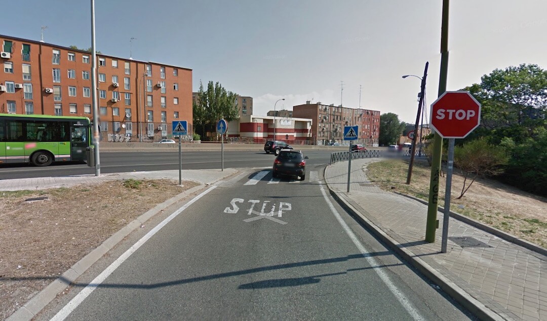 STOP incorporación A5 sentido Madrid 