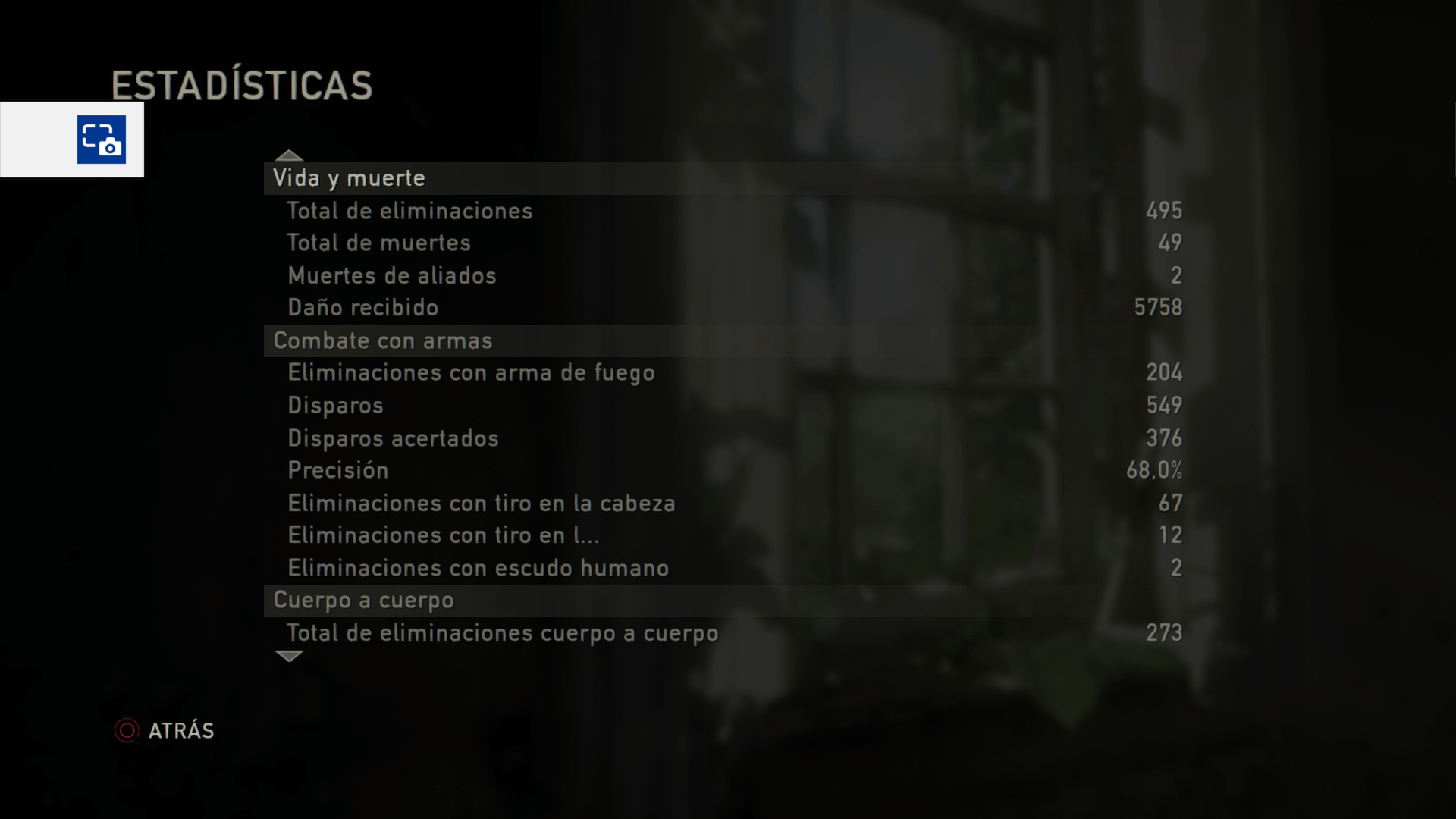 The Last of Us - Más estadísticas de juego