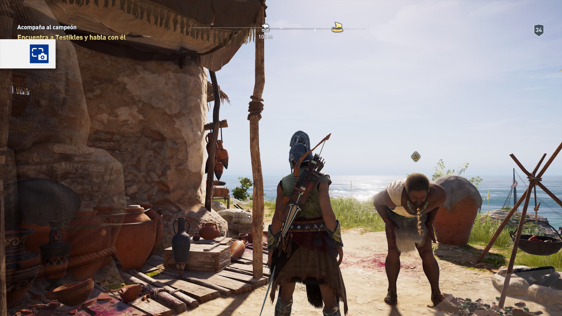 Assassin's Creed Odyssey - Típico NPC borracho, misiones secundarias que no aportan nada y las hay por decenas