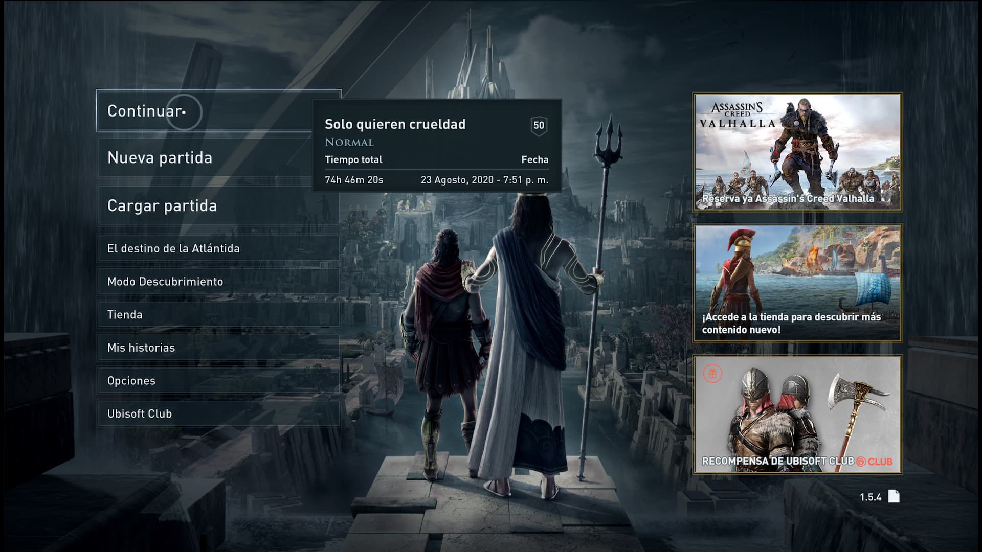 Assassin's Creed Odyssey - Tiempo de juego